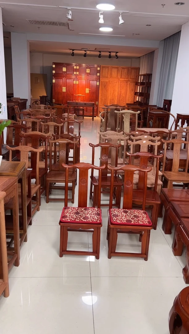 花梨木类置物架花梨色小官帽小巴花一对