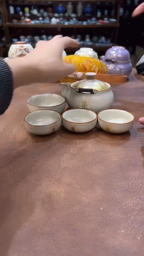 真的很便宜超好看会开片的旅行茶具