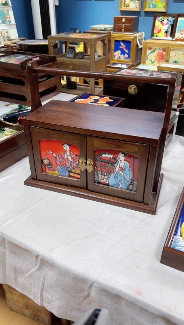 【闪购商品】瓷片提梁收纳柜老榆木福利