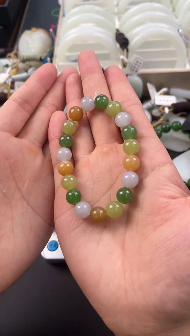 手串未镶嵌和田玉多宝手串卡10微色差