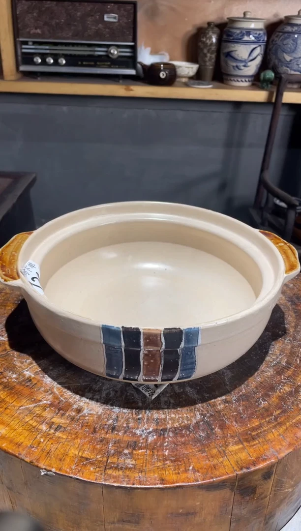 陶土7号无盖日式砂锅23.4*8.5*2升