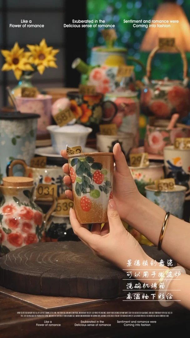 陶瓷景德镇高温釉下彩手工手绘款式