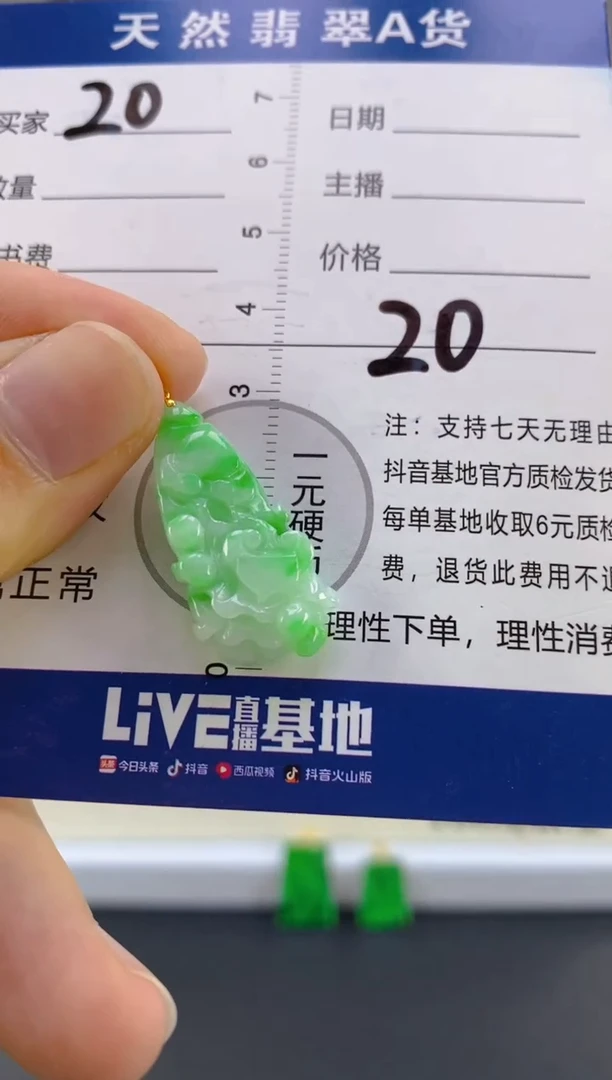 【闪购商品】翡翠颈饰18K金镶嵌天然A货翡翠