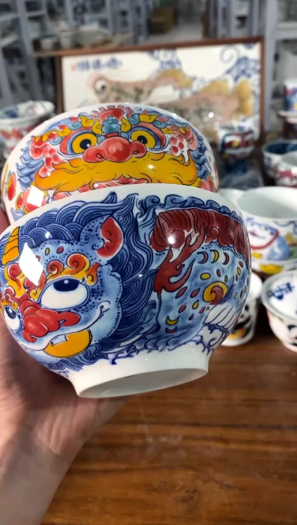 米饭碗【醒狮+貔貅】[直播间微瑕福利价]
