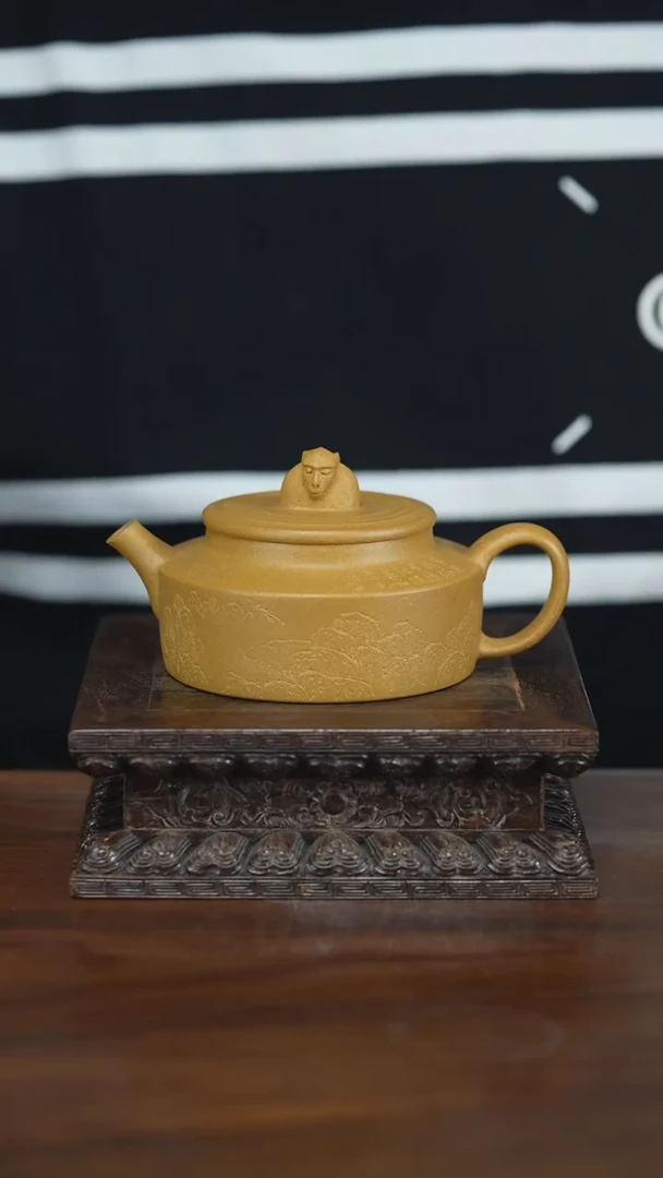 茶壶紫砂高老师作品 嚮泉 黄金段泥 180cc