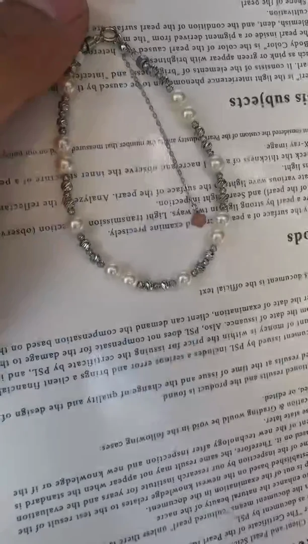 银S925镶嵌手链海水珍珠手链