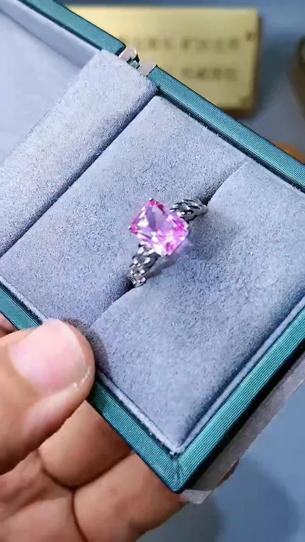 【闪购商品】彩色蓝宝石戒指银S925镶嵌354