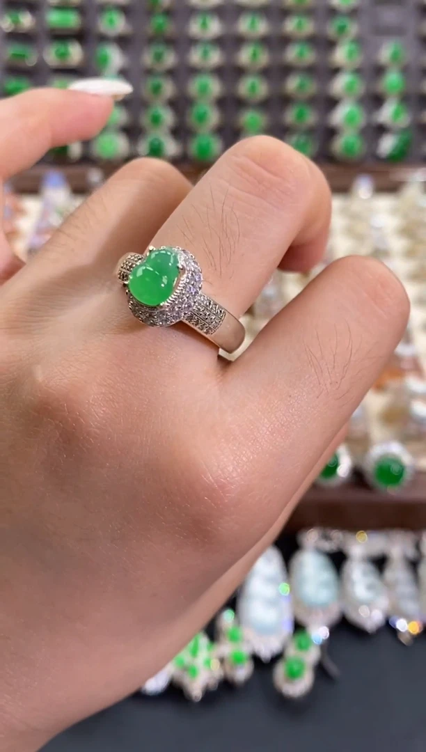 未镶嵌戒指翡翠天然缅甸A货翡翠未镶嵌 粉丝福利