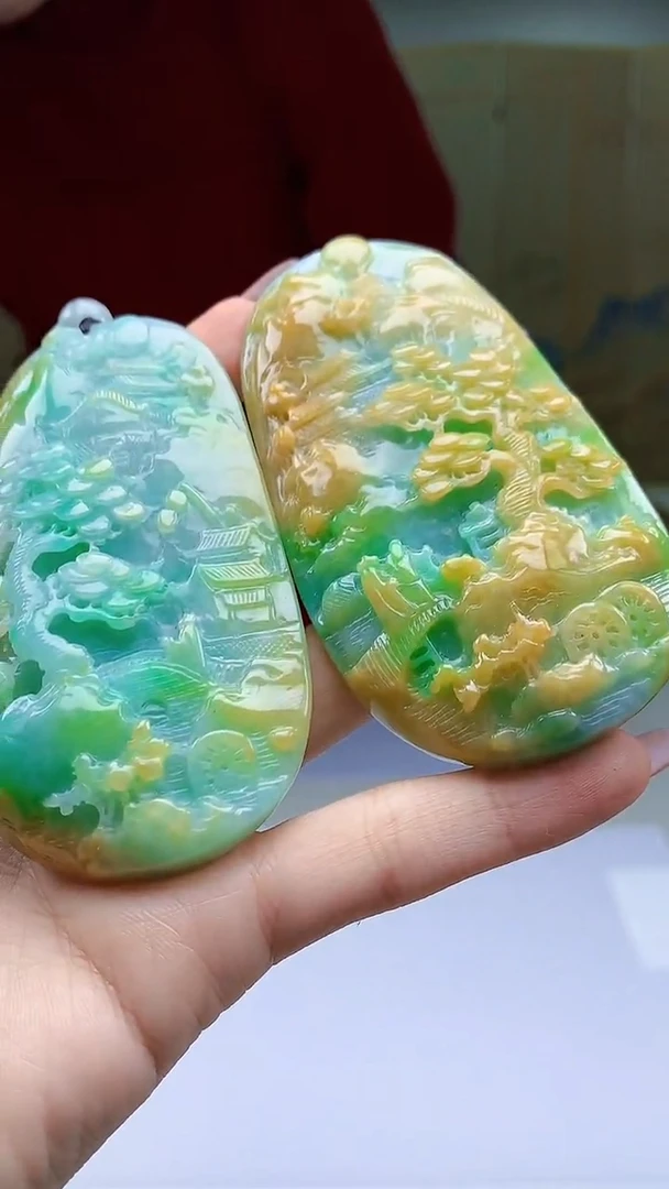 【闪购商品】定制翡翠未镶嵌4902ty-毛货挂件152