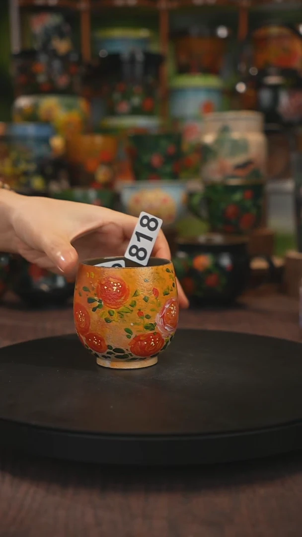 紫砂油画手绘釉下彩818