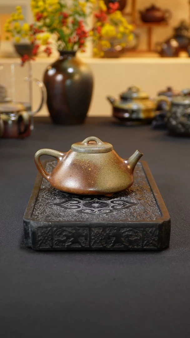 茶壶紫砂纯自然柴烧