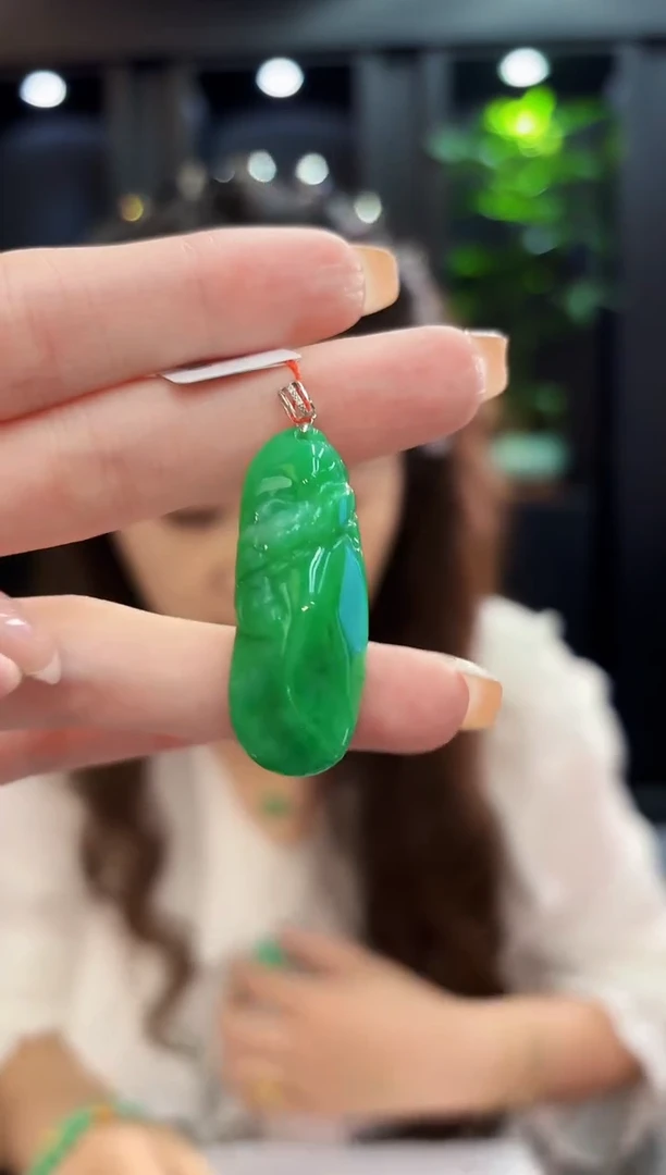 吊坠(不含链)18K金镶嵌翡翠 缅料A货/支持复检/一件