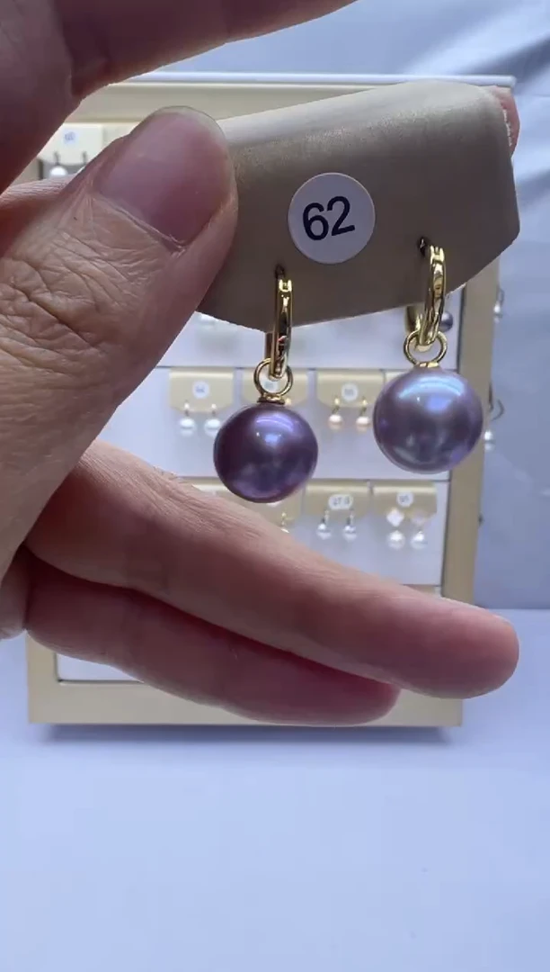 银S925镶嵌耳饰淡水珍珠62