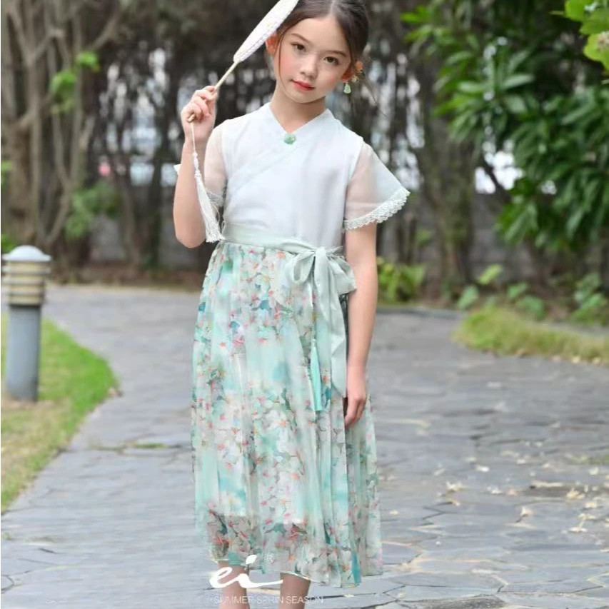 24199流光豆蔻绿色连衣裙