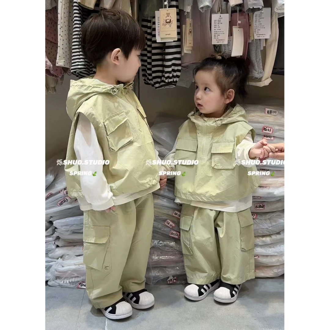 烁烁家春款三件套兄妹装