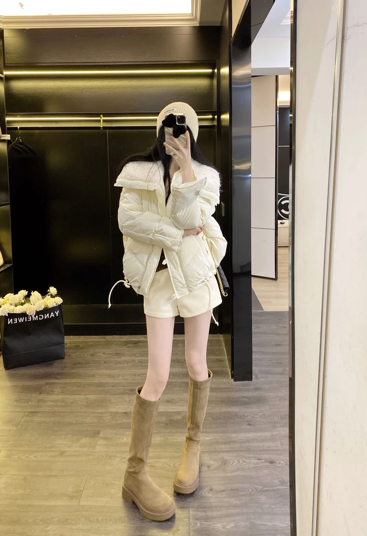 【品牌折扣线下店】2024新款白鸭绒羽绒服防寒外套88188