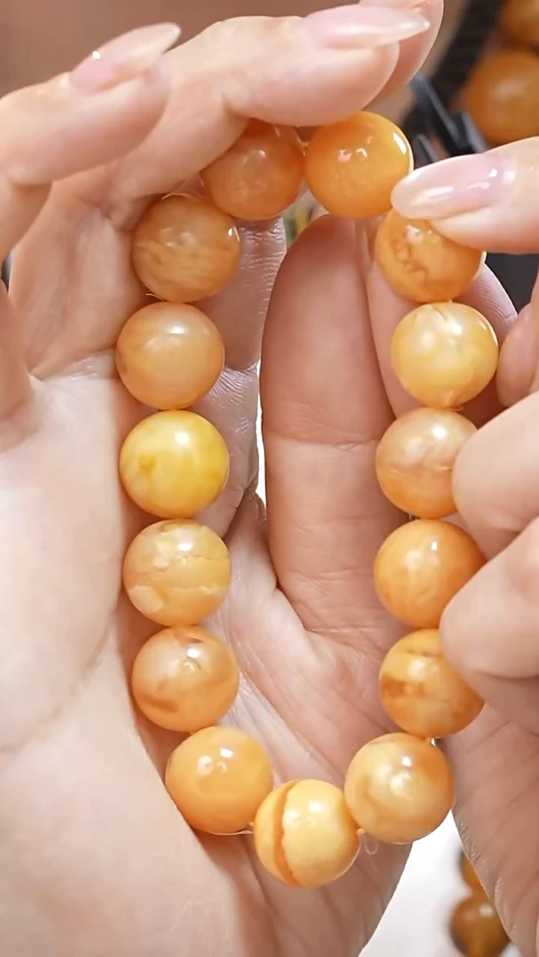 蜜蜡颈饰未镶嵌5035天然蜜蜡珠宝奇石云端妖孽石膏蜡全部保真