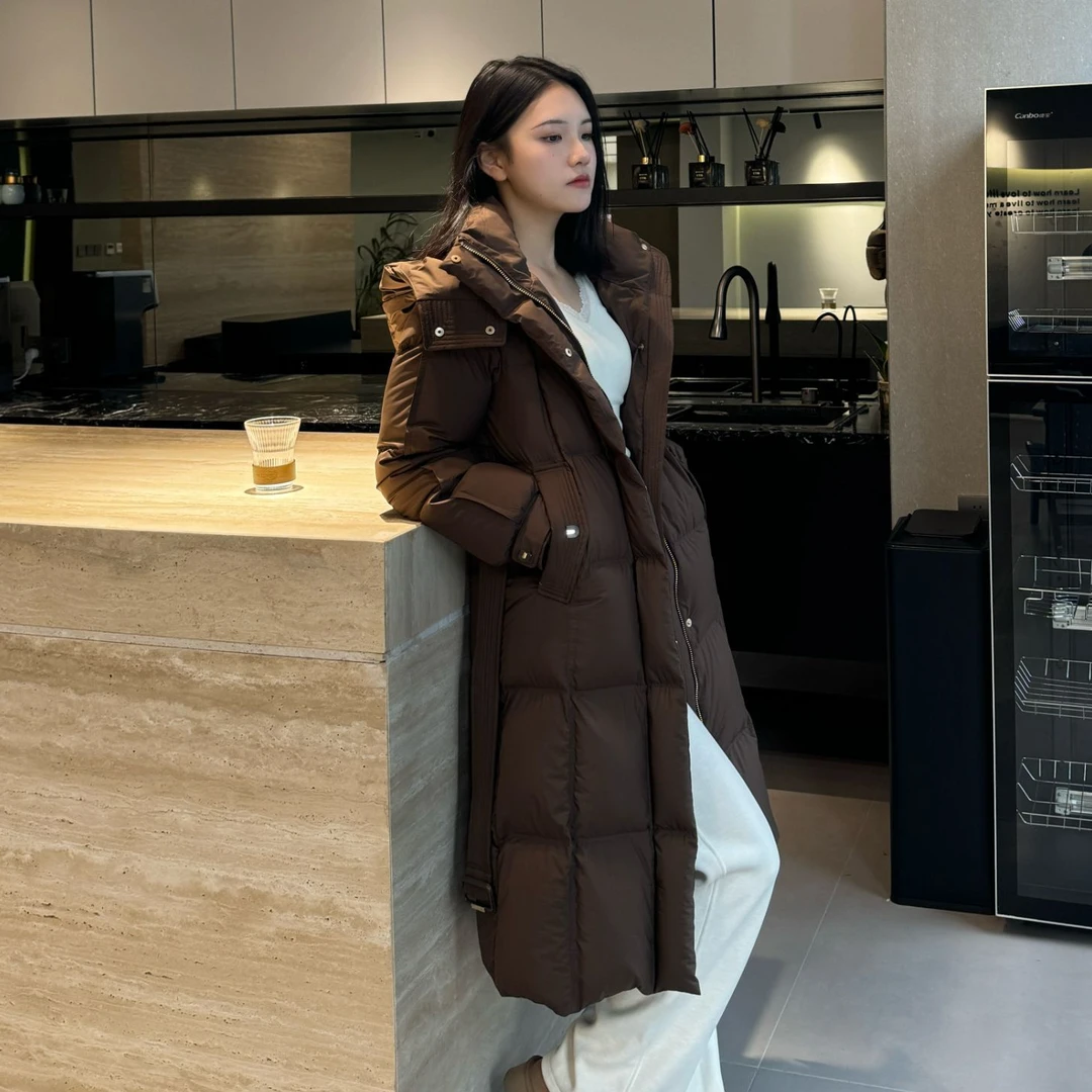 XS876 红栈专属 商场专柜90白鸭绒长款羽绒服