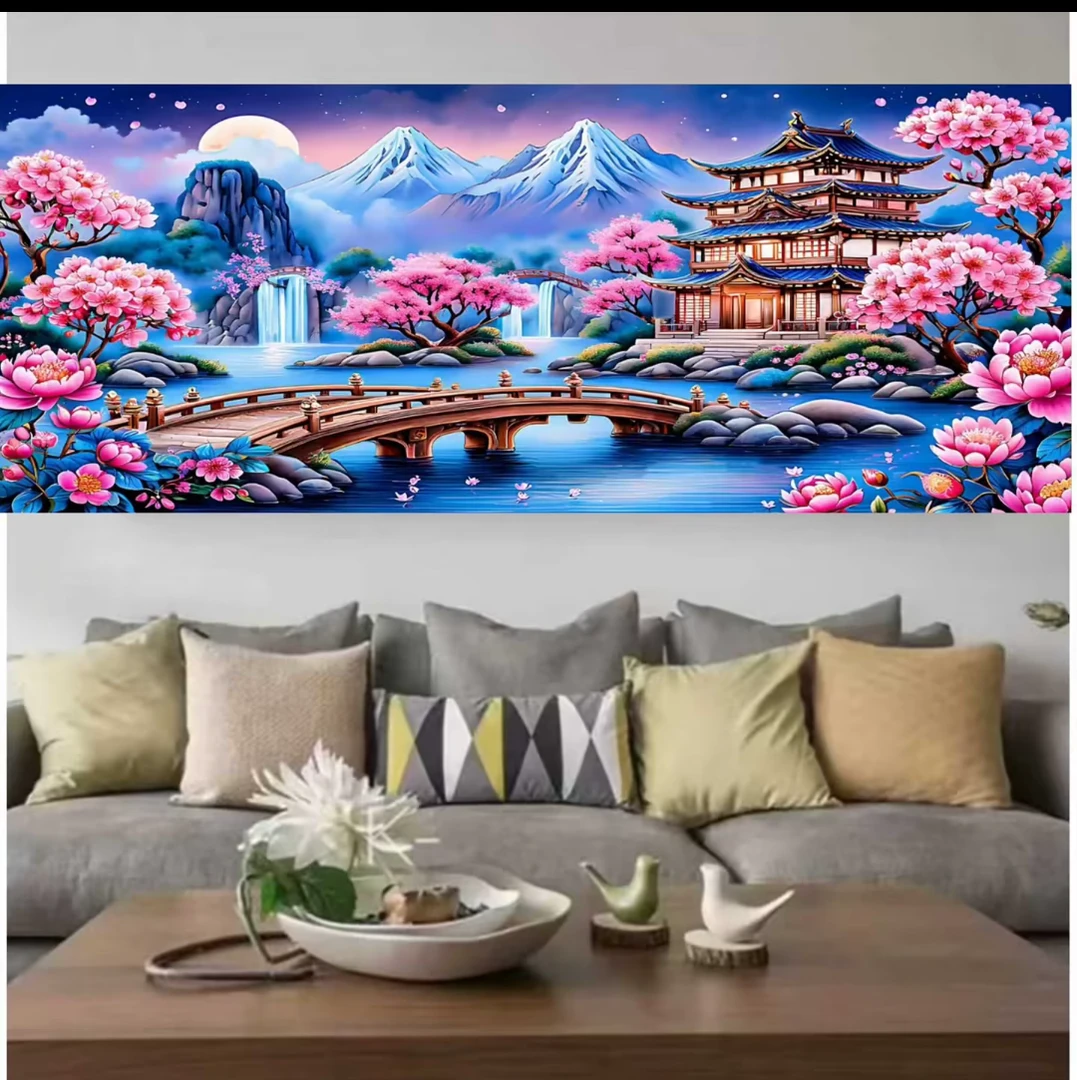 【700】赛江南 大格230x100 满绣30色无勾边十字绣套件