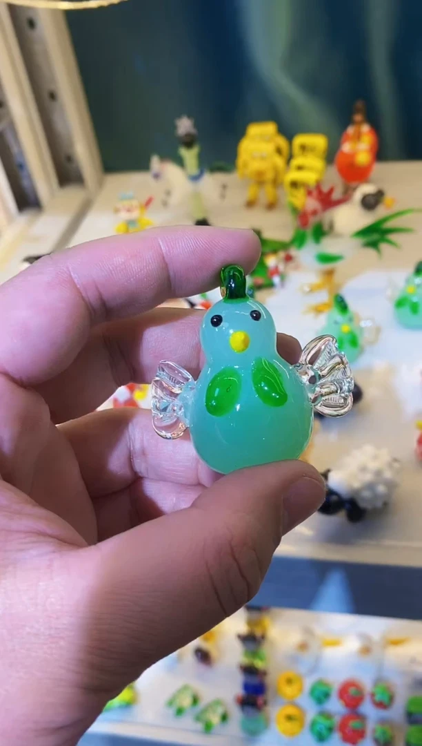 【闪购商品】琉璃手工艺品绿色鸡