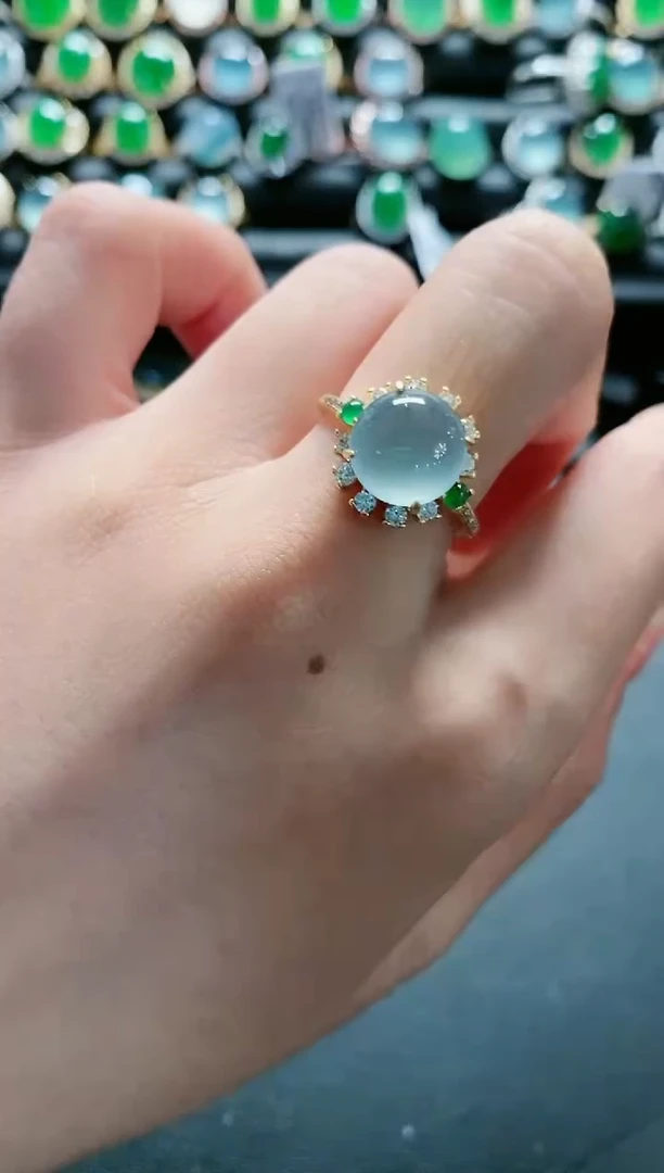 【闪购商品】翡翠戒指银S925镶嵌111111
