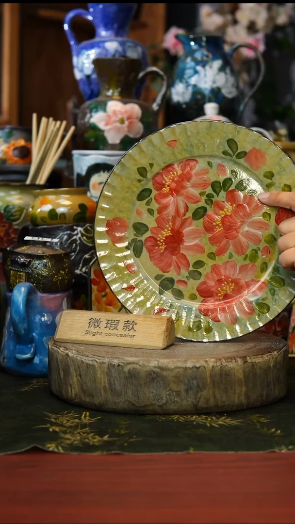 花瓶/杯子/碗微瑕149景德镇手工高温釉下彩