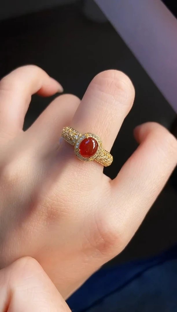 银S925镶嵌戒指翡翠12