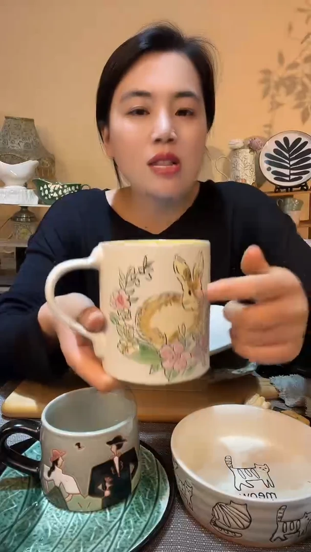 瓷片兔子杯子 介意勿拍