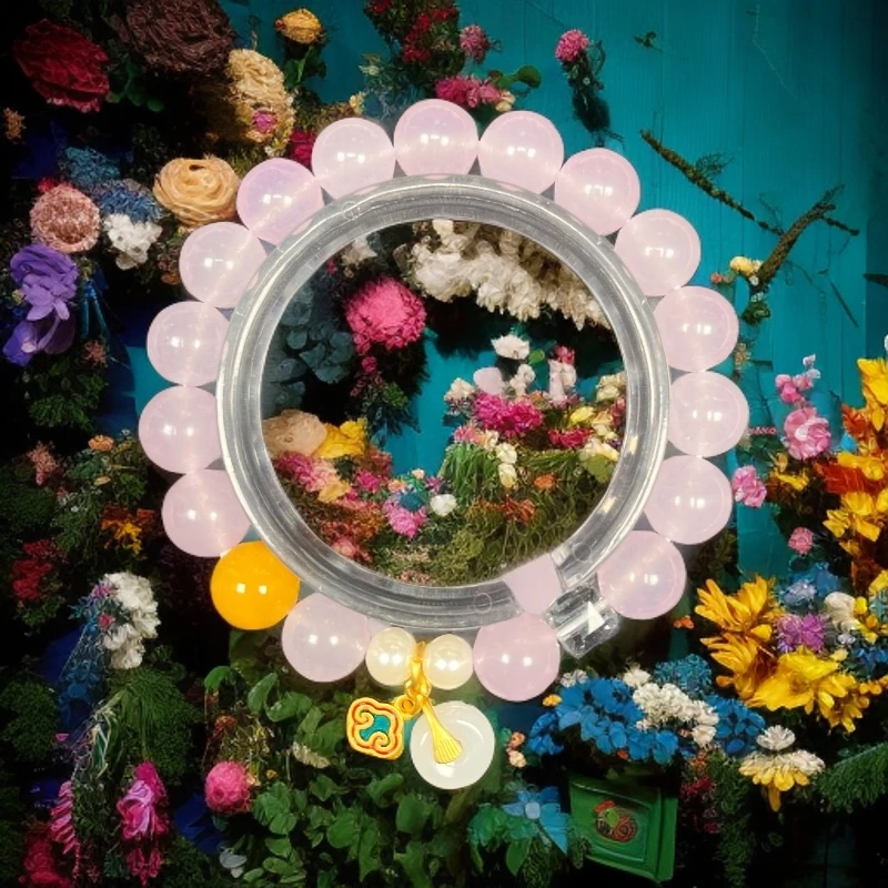 浅紫色玉髓设计款手串 默认微瑕--无盒--265