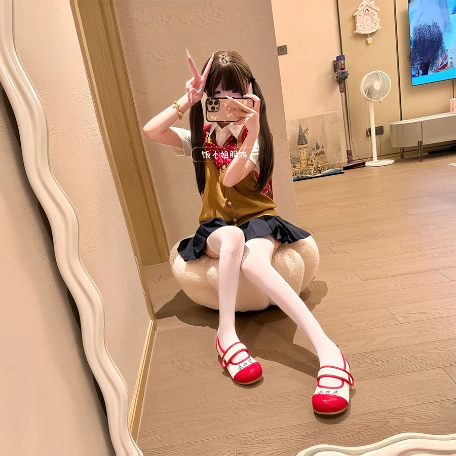 日系原创jk制服套装甜美学院风开衫马甲背心软妹叠穿黑百褶裙套装