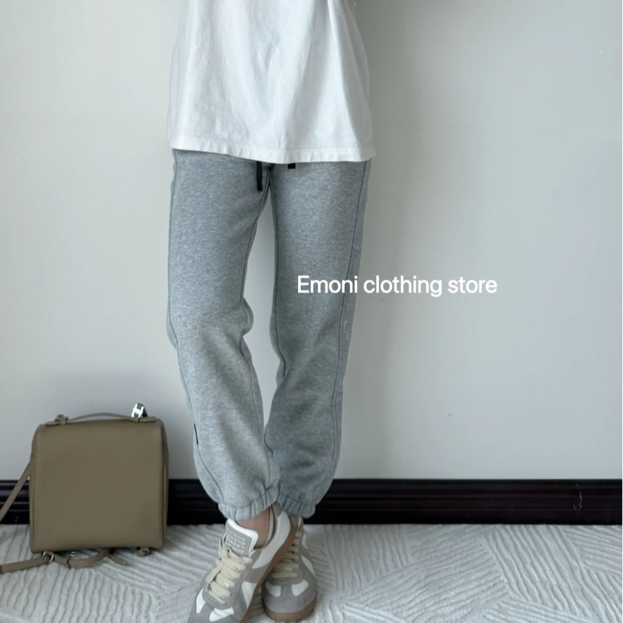 薄款运动裤女卫裤2025新款春秋直百搭显瘦筒窄版休闲裤高腰裤子