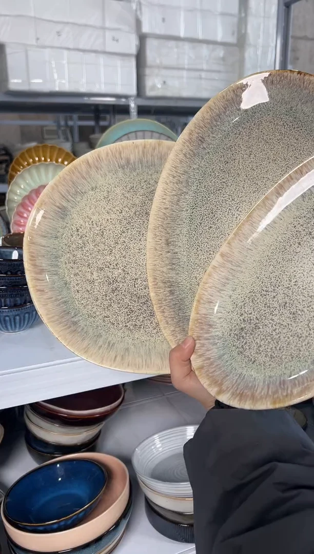 陶瓷外贸尾货瑕疵满20包邮X3 大小盘+大盘