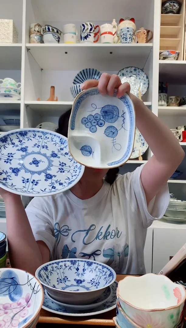 陶瓷葡萄花分隔蘸料盘