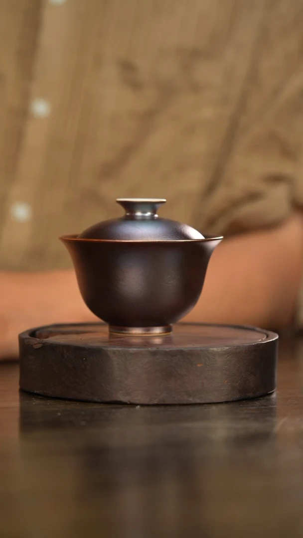 115柴房陶瓷柴烧窑宝盖碗