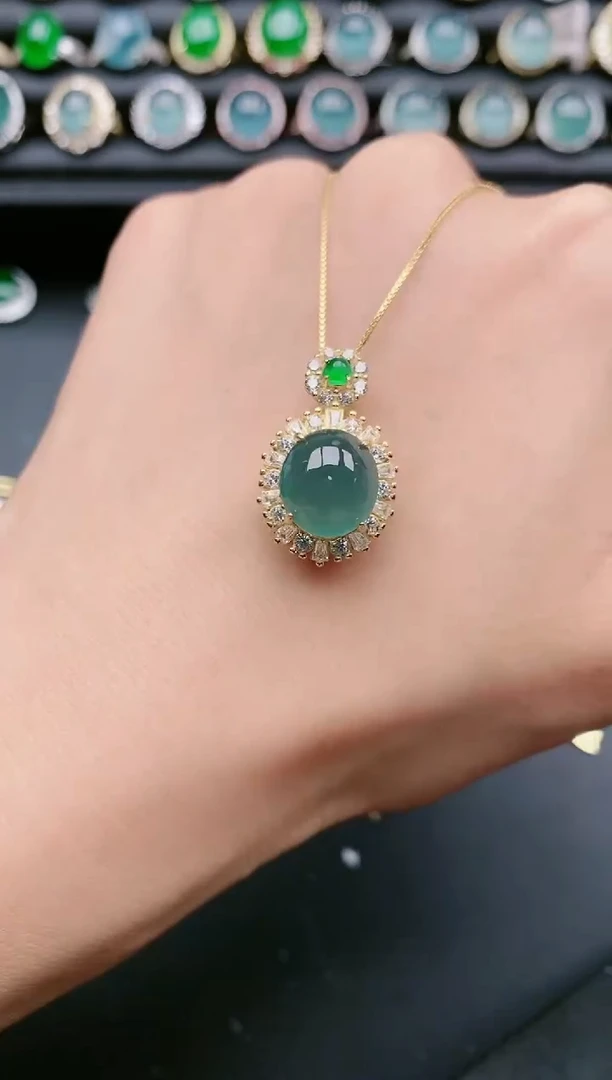 翡翠戒指银S925镶嵌1111111