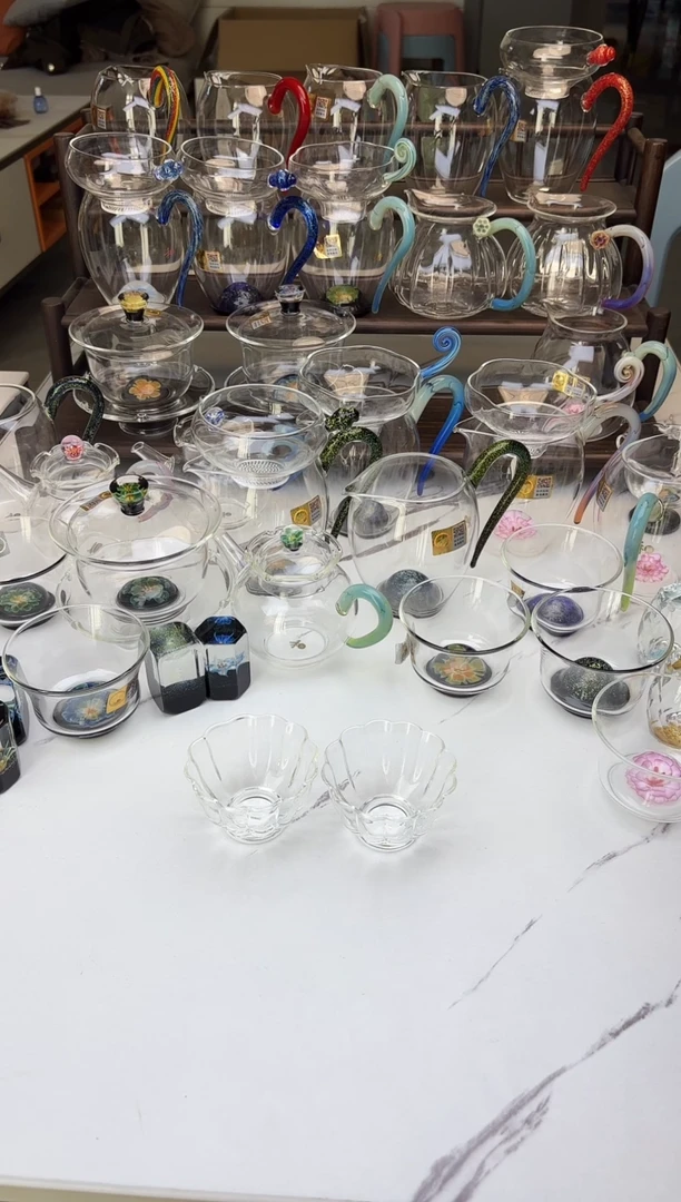 手工艺品玻璃禾器乐妍一对装