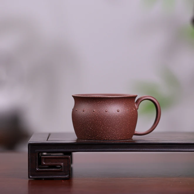 手工杯 | 九斋紫砂杯战鼓杯宜兴紫砂主人杯