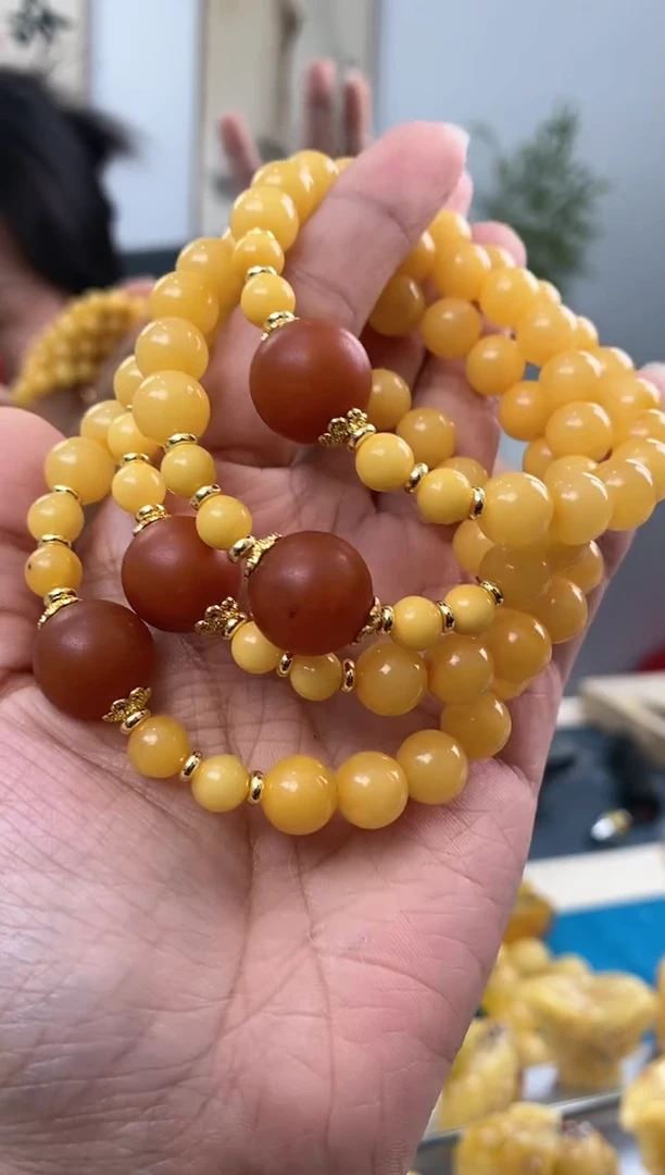 【闪购商品】蜜蜡裸石未镶嵌天然琥珀蜜蜡手串