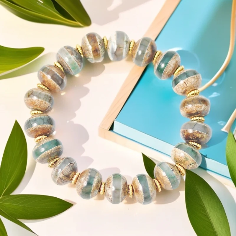 【凰世今传】尼泊尔回流青稞一线药师玛瑙手串