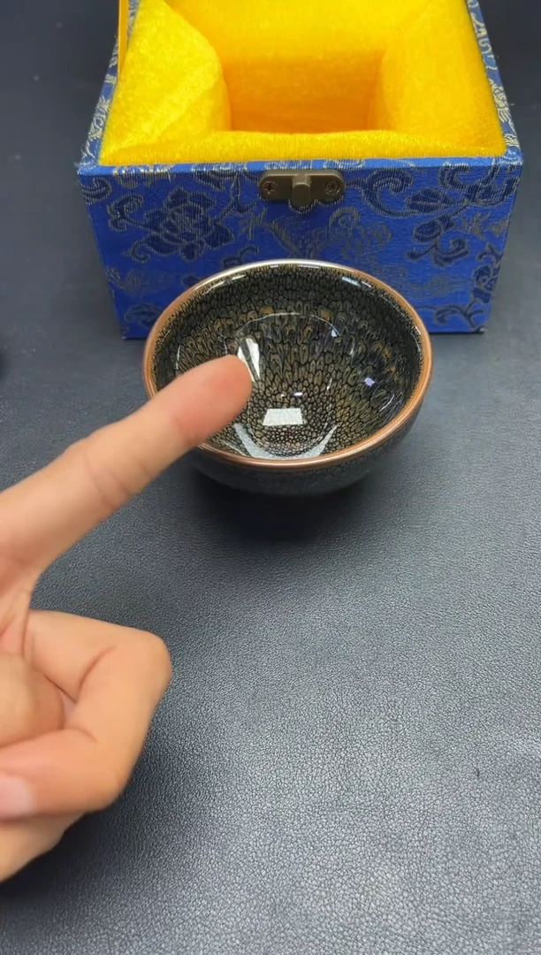 茶盏鹤****曲建盏主人杯---------------