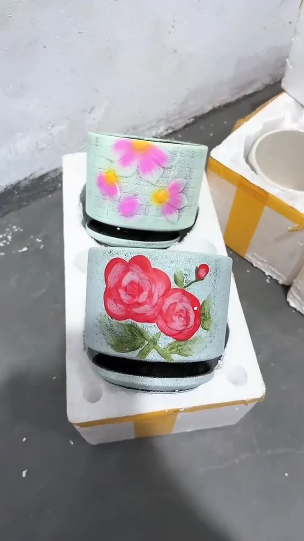 高温陶瓷花盆+E323
