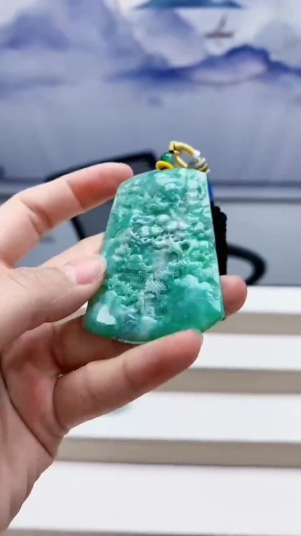 未镶嵌定制翡翠5145lr-毛货挂件28