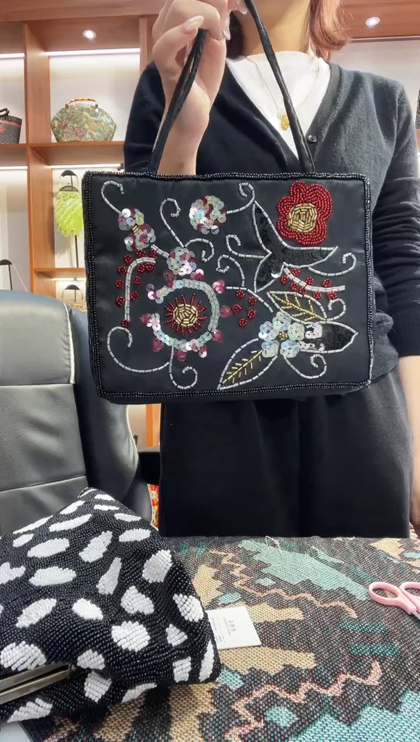 织物令*（微瑕福利不退换）手工珠珠包包腋下斜跨包手拿包