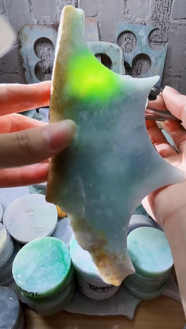 裸石翡翠天然翡翠A货384