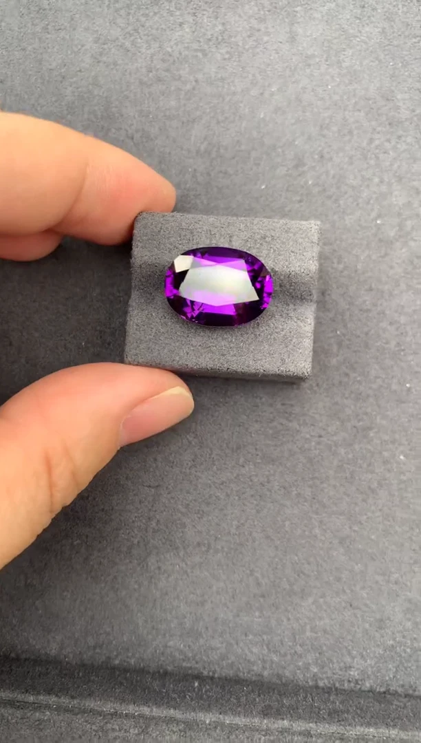 未镶嵌珠宝半成品紫晶10ct紫水晶 定制 GE