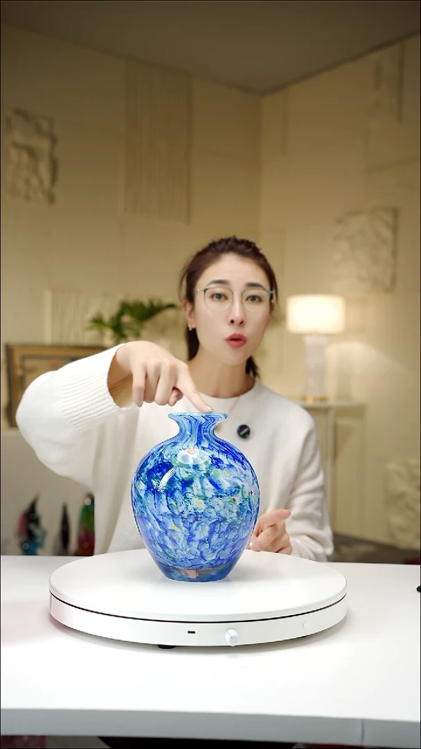 手工艺品琉璃莫奈设计款花瓶78号