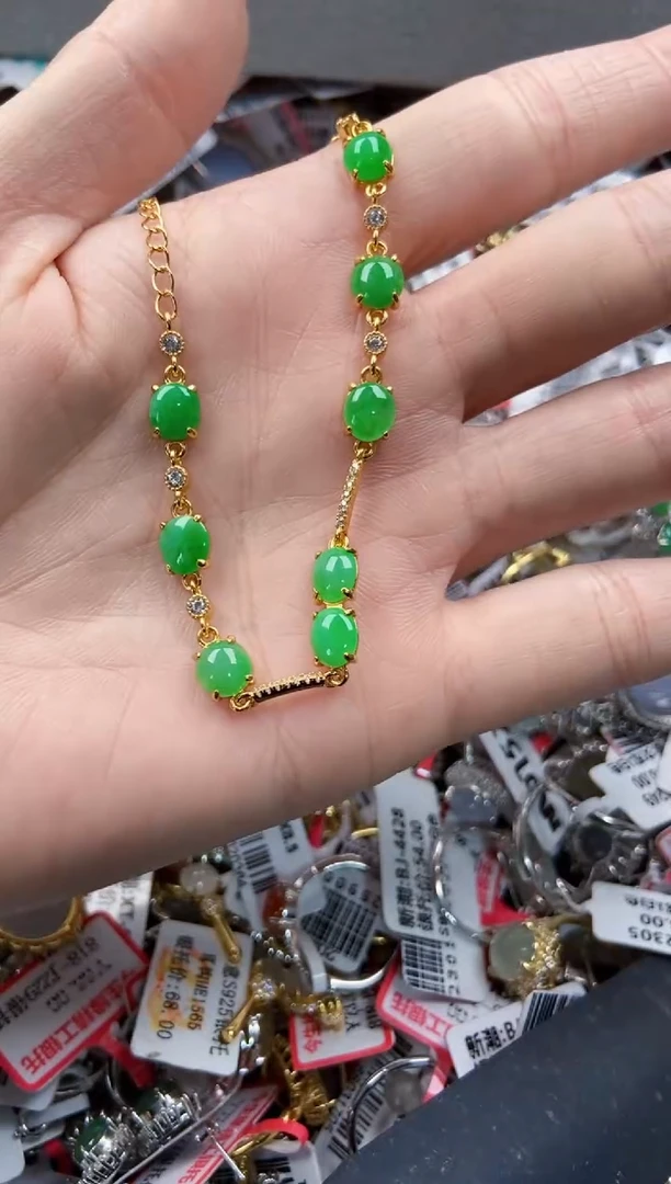 翡翠戒指银S925镶嵌6666----1