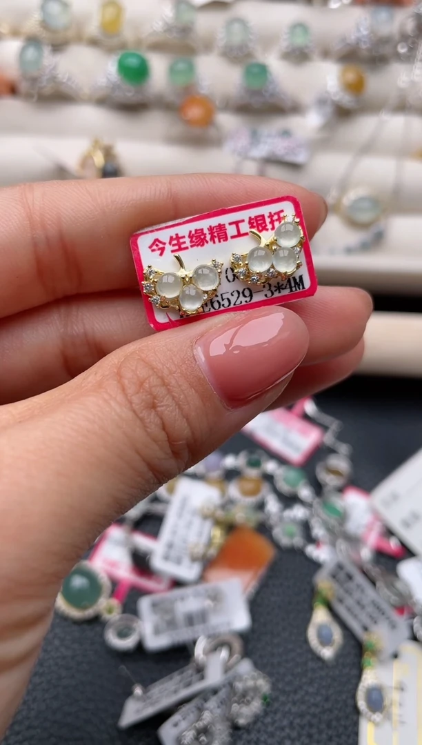 【闪购商品】翡翠戒指银S925镶嵌2222222222  69