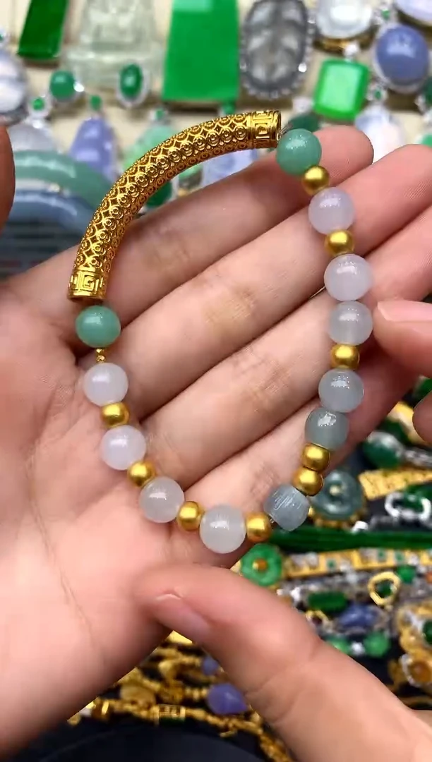 未镶嵌手串翡翠377-中国好珍宝