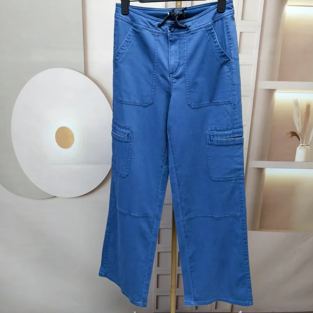 B315    女士牛仔工装裤休闲时尚百搭纯色春秋